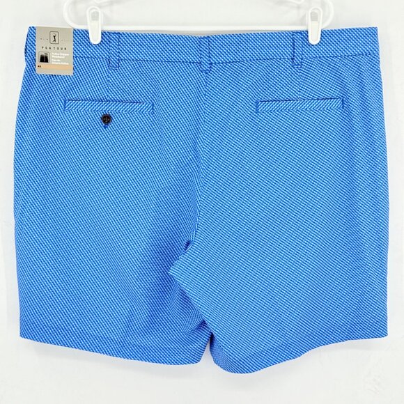 PGA Tour Men's Active Gripper Waistband UPF 50 Stretch Blue Shorts Size 42 NWT - Picture 2 of 11